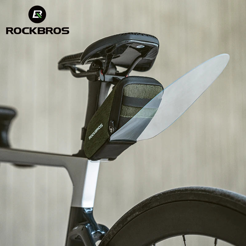 ROCKBROS Outdoor Cycling Pouch Riding Pack Bag for Bike Water Resistant Saddle Bags with Mudguard Pneumatic Bicycle Bag