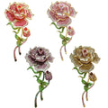 Crystal  Elements Pink Rose Flower Large Statement Fashion Pin Brooch Women/ladies Gift