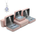 Custom Bulb Charms Luxury Mahogany Jewelry Jewelry Ring Pendant Box Led Light Packaging