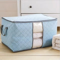Large Quilt Storage Bag With Handles Portable Dustproof Household Non-Woven Zipper Clothes Storage