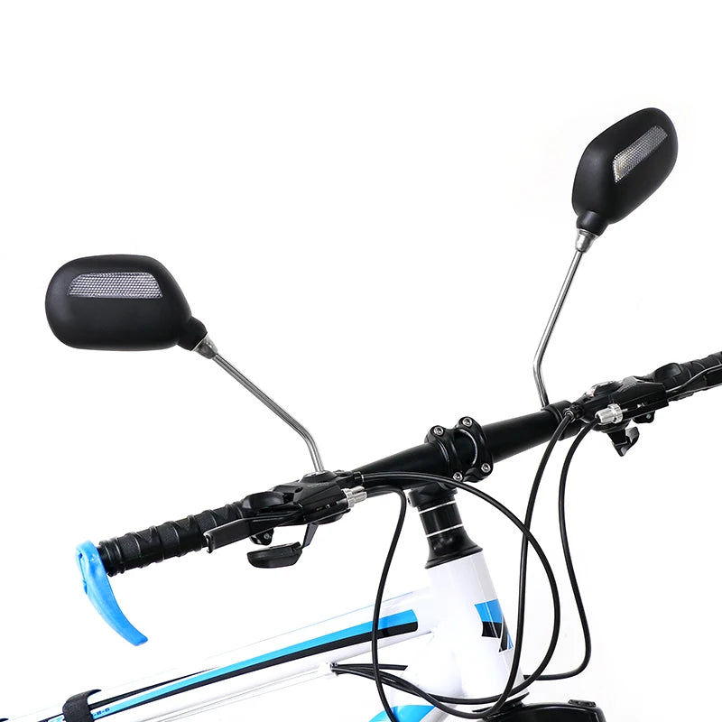 New Image Bicycle Rear View Mirrors Convex Wide Angle Adjustable Electric Motorcycle Handlebar Side Safety Flexible Rear Mirror