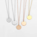 Long Chian Pendant Stamped Necklace and Earring Jewelry Set Fashion Gifts for Women Girls