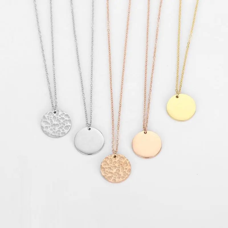 Long Chian Pendant Stamped Necklace and Earring Jewelry Set Fashion Gifts for Women Girls