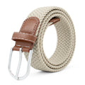 3517 High Quality Alloy Buckle Men's Woven Belts Canvas Fabric Elastic Waist Belt