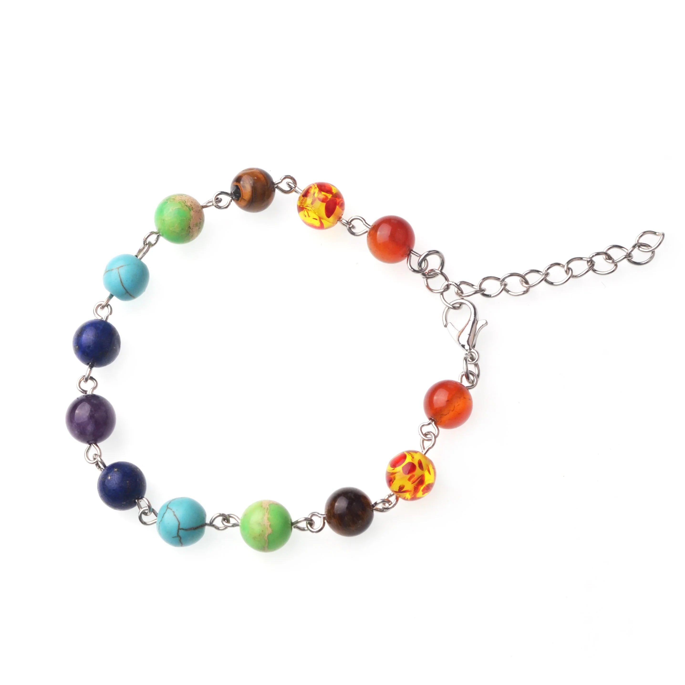 7chakra 8MM Natural Stone Bracelet Chakra Purified Crystal Holiday Gift Anniversary Gift for Friends and Lovers