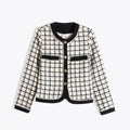 Wholesale Manufacturers Customized Women's  Winter Blazer Elegant Fashion Winter Casual Jacket Tweed Coat