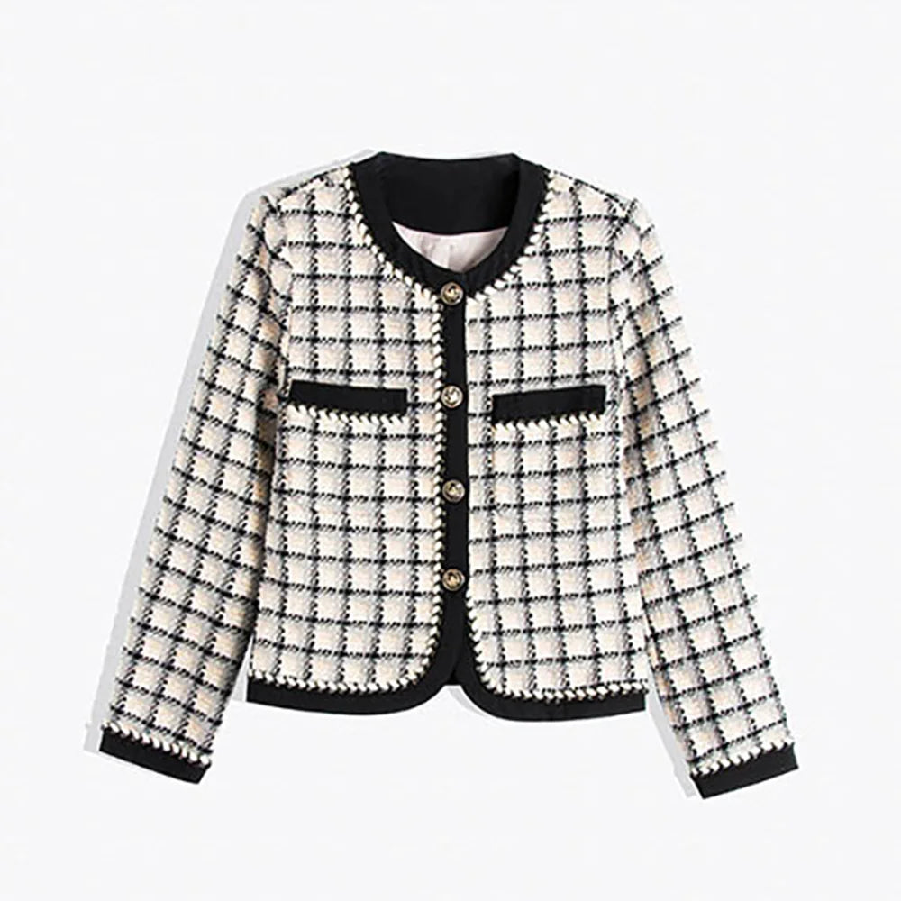 Wholesale Manufacturers Customized Women's  Winter Blazer Elegant Fashion Winter Casual Jacket Tweed Coat