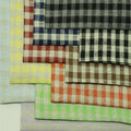 High Quality Vintage Style 100% Linen Fabric 112gsm 138cm Woven Yarn Dyed Check Pure Linen Fabric for Spring Summer Clothing
