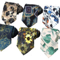 Men's Fashion-Forward Floral Print Polyester Tie Trendy Hip-Hop Style for Parties and Performances