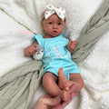 18\" Lifelike Reborn Baby Newborn Girl Doll Handmade Kids Gift Soft Brown Skin Full Silicone Body Solid Realistic Bebe