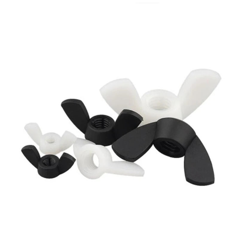 M3 M4 M5 M6 M8 M10 M12 Nylon Wing Nut Plastic Ingot Nut Plastic Butterfly Type Plastic Twist Nut