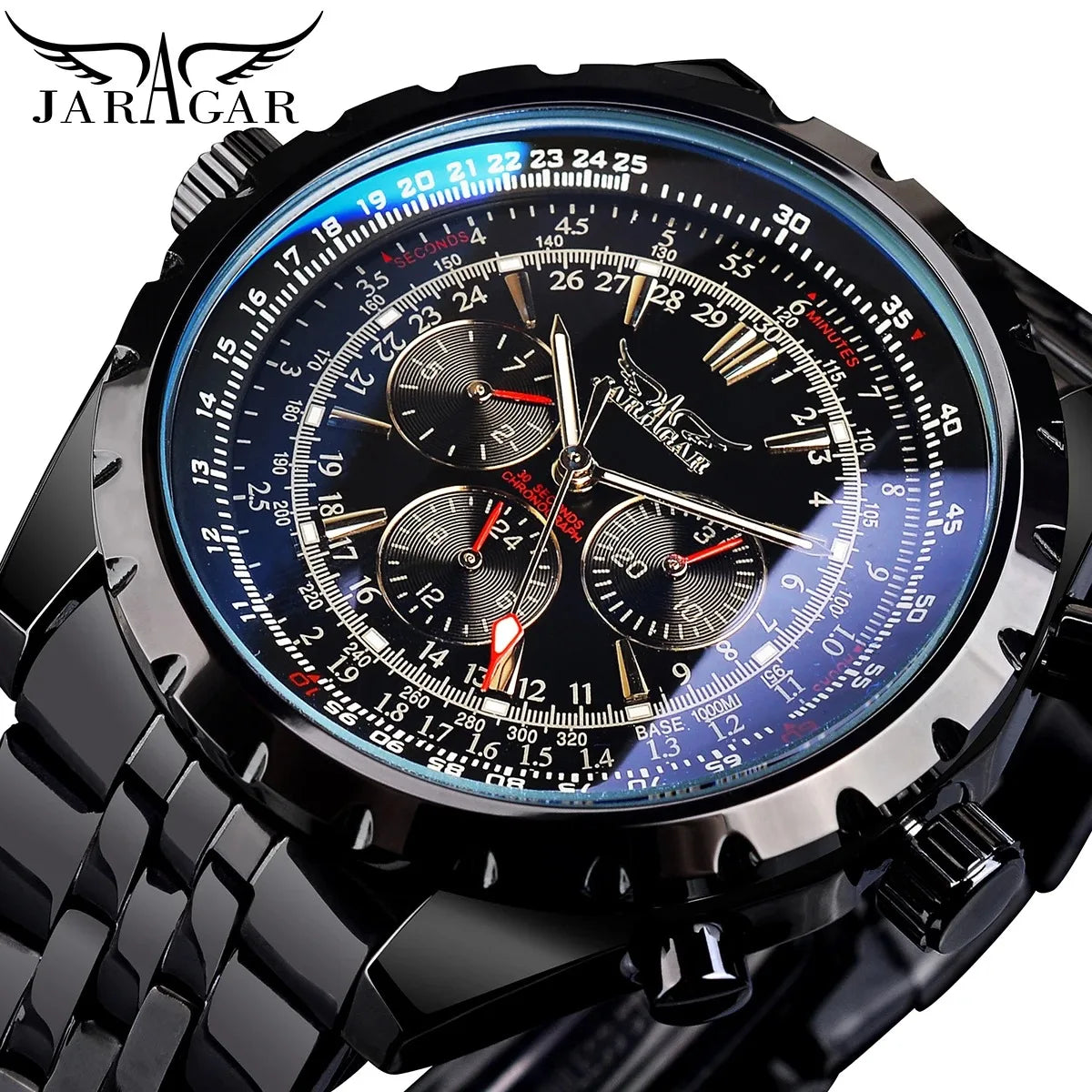 JARAGAR JAR212 Luxury New Automatic Watch for Men Movement Upgrade Fashion Stainless Steel Luminous Business Mechanical Clock