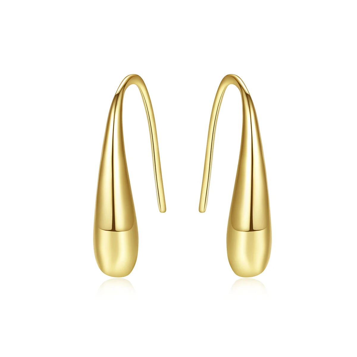 CZCITY New Fashion Jewely Silver 925 Women Earrings 14K Gold Plated Hook Drop Earrings for Christmas Gift