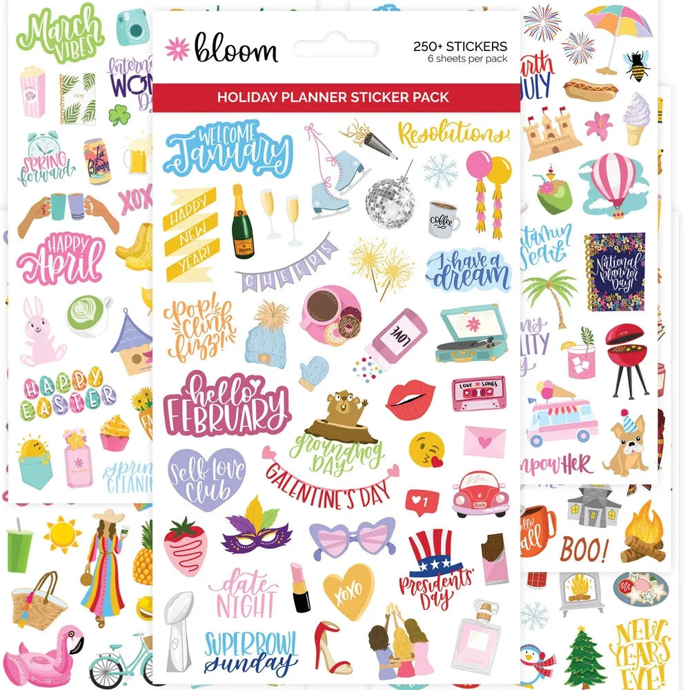Journal Planner Stickers Sheets with Various Themes