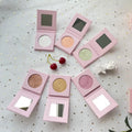 Hot Sell Makeup 6 Color Highlighter Waterproof pink Package Gold Shimmer Bronzer Single Pressed Powder Highlighter Palette