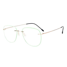 2026 Newest Rimless Optical Glasses Eyewear Women Classic Round Fashion Glasses Titanium Glasses