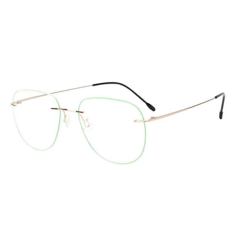 2026 Newest Rimless Optical Glasses Eyewear Women Classic Round Fashion Glasses Titanium Glasses