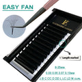 Matte Black Cashmere Easy Fans 0.03 0.05 0.07 Volume Blooming Eyelashes 0.15 0.20 Soft Ellipse Flat Lashes Extensions