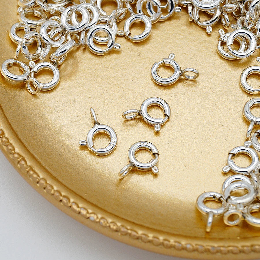 Wholesale 925 Sterling Silver Findings Lobster Clasp Spring Clasps for Jewelry Making End of Chain Accessory Lock
