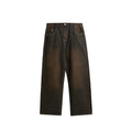 Custom Oversized Streetwear Regular Fit Vintage Stonewashed Men Straight Print Mid Softener High Street Stretch Denim Waterproof