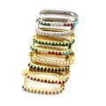 EC1652  New Unique Diamond Crystal CZ Micro Pave Rectangle Hoops Huggie Earrings Jewelry for Women