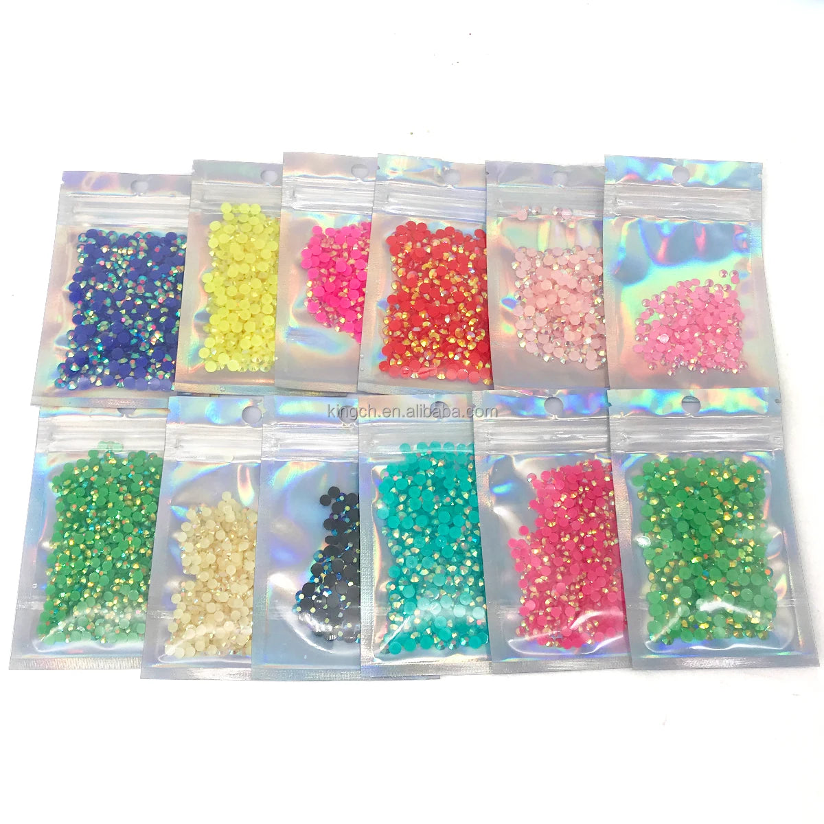 1500pcs Bag Crystal  Rhinestones Different Sizes 3mm 4mm 5mm 6mm Resin Rhinestones for DIY Nails Art Decorations