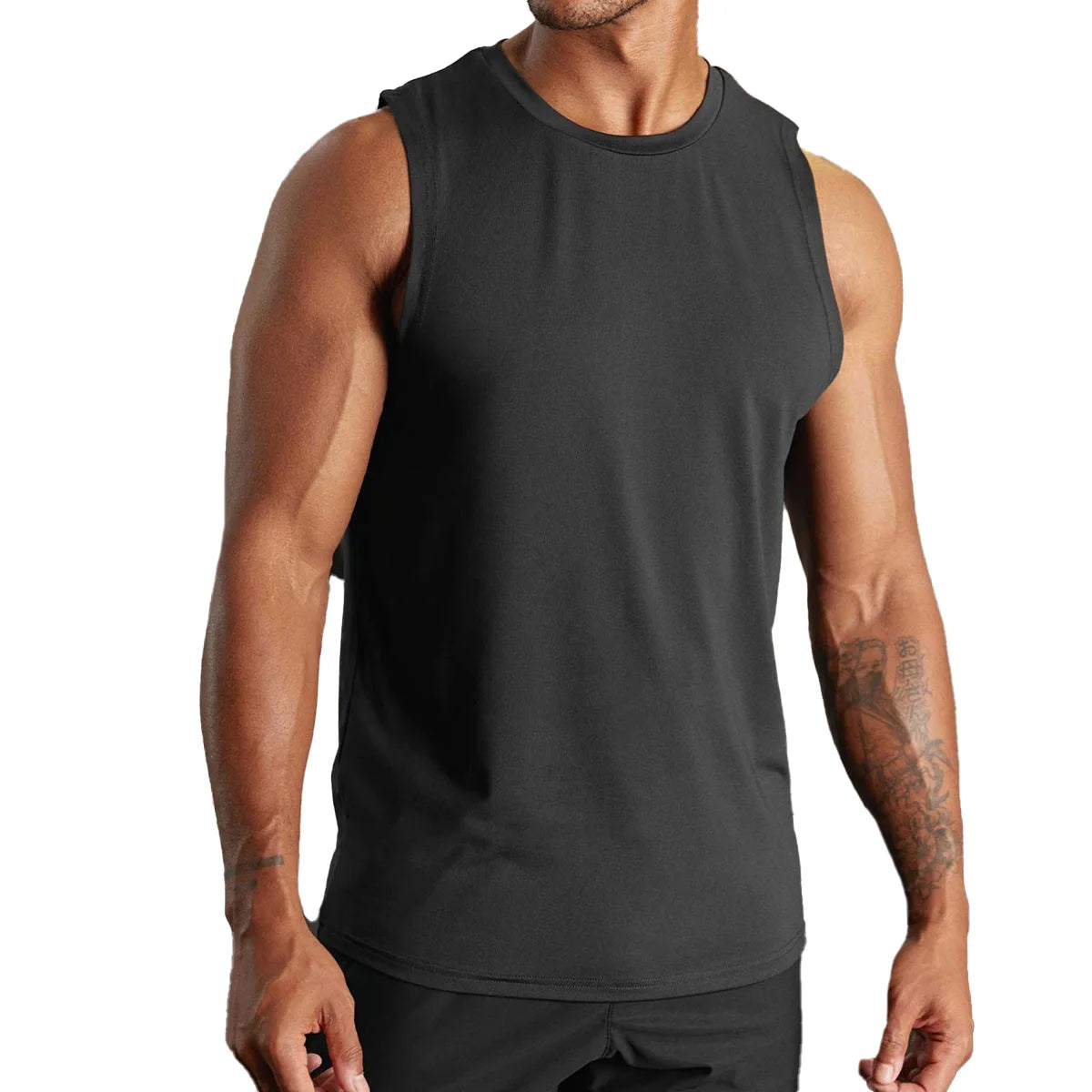 Men's Workout Muscle Tee Training Bodybuilding Fitness Sleeveless T Shirt Men Gym Tank Tops