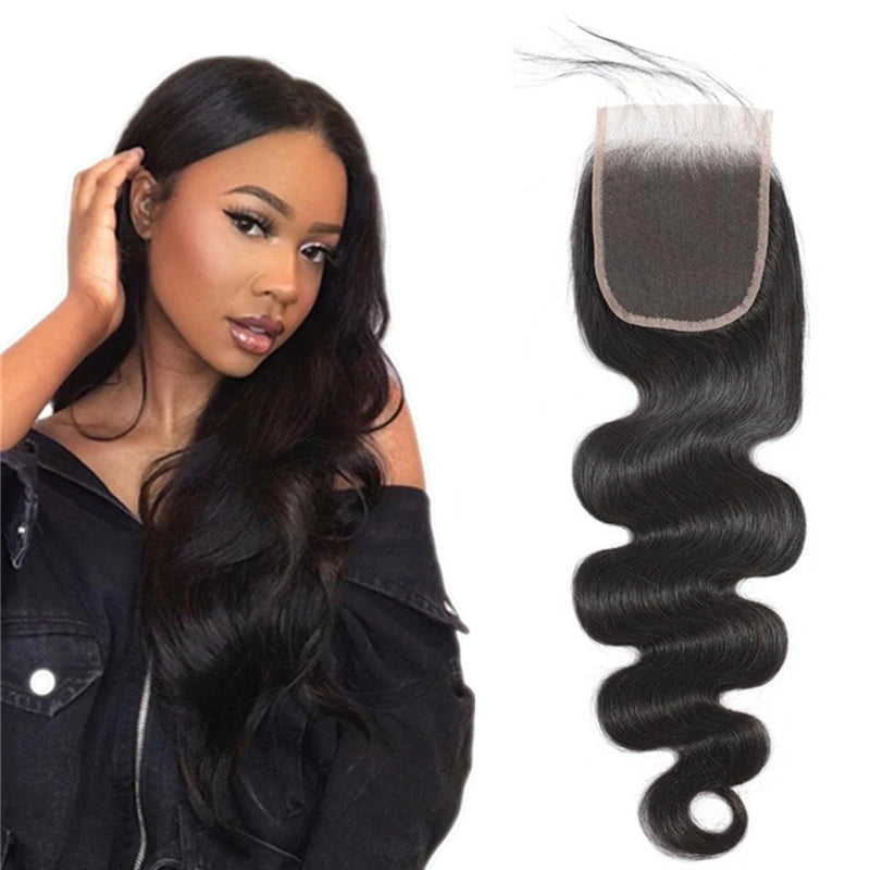 Nice Lace Preplucked Hairline Small Knots Transparent HD Lace Closure Body Wave 28mm Wholesale Mink Brazilian Real Virgin Human