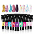 Wholesale 22 Colors Hot Sale Extension Acrylic Poly 15g Nail Gel Polish UV Gel Finger Quick Building Colourful Nail Gel Polish