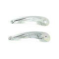 5CM Thick Plus Nickle Silver Round Hole Tear Drop Metal Snap Hair Clip Plain Cross Hole Side BB Hairpin for DIY Hair Accessories