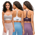 Woman Beauty Back Y Shape Push up Shockproof Ladies Sport Bra Solid Color Best Workout Sport Bra