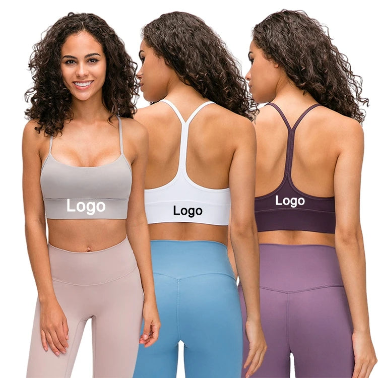 Woman Beauty Back Y Shape Push up Shockproof Ladies Sport Bra Solid Color Best Workout Sport Bra