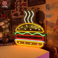 Burger Customised LED Neon Signs for Home Bar Mall Wedding Shops DC Powered Wall-Mounted Decor with Customized Color