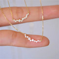 Hot Sale 925 Sterling Silver Claw Setting Zircon Irregularity Bar Charm Pendant Necklace for Women