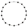 Hot Selling Retro Men's Beach Style Hip-Hop Necklace New Design Black Frosted Stone Beaded Necklaces
