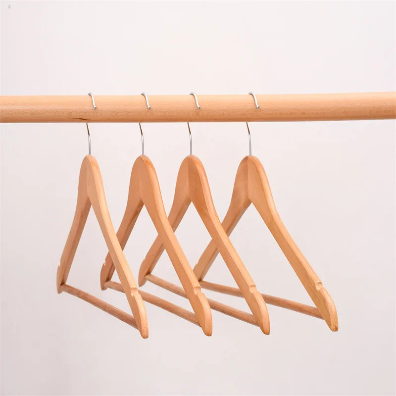 Wholesale Hotel Display Wood Eco-Friendly Custom Wooden Clothing Hangers for Suit