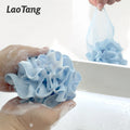 Wholesale Super Soft 2 in 1 Bath Loofah Sponge Gentle Exfoliation Reusable Body Soap Holder with Mesh Shower Scrubber