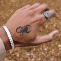 Bxtats 2023 New Herbal Temporary Tattoo Stickers 7 Different Style Semi-Permanent Waterproof Scorpion Design for Body Made Paper