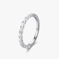 Ailmay 925 Sterling Silver Exquisite Simple Geometric Design CZ Stackable Rings for Women Classic Wedding Statement Jewelry
