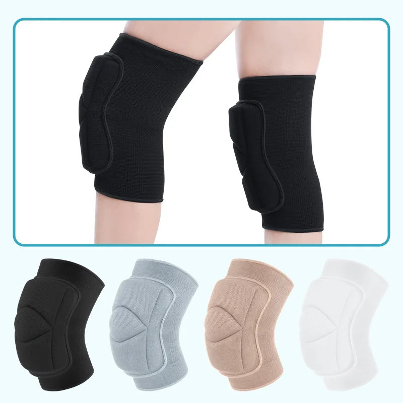 Sports Compression Knee Pads Elastic Knee Protector Thickened Sponge Knee Brace Support for Dancing Workout Training Yoga