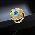 Personality Gold Plated Evil Eye Rings Adjustable Personality Rings for Women