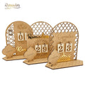 2023 New Wood Ramadan Advent Calendar Modern Style Mabarack Eid Home Countdown Calendar Eid Islamic Gift Ramadan Decoration