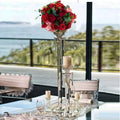 Crystal Candle Holder Decoration Wedding Center High Crystal Glass Flower Stand