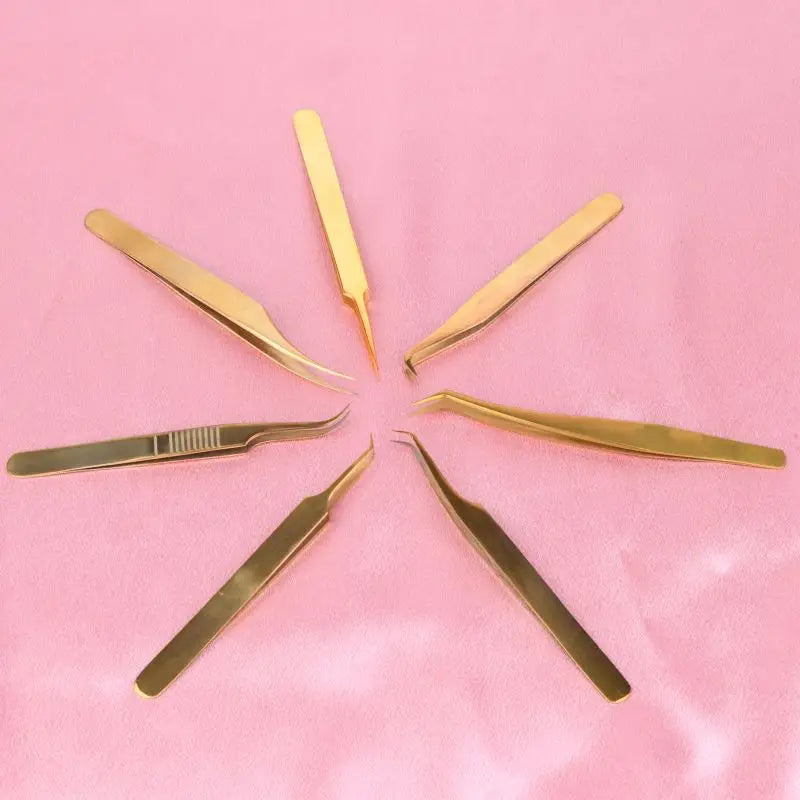 Wholesale Custom Logo Color Bulk Strip Eye Lash Applicator Private Label Stainless Steel False Eyelash Tweezers Factory