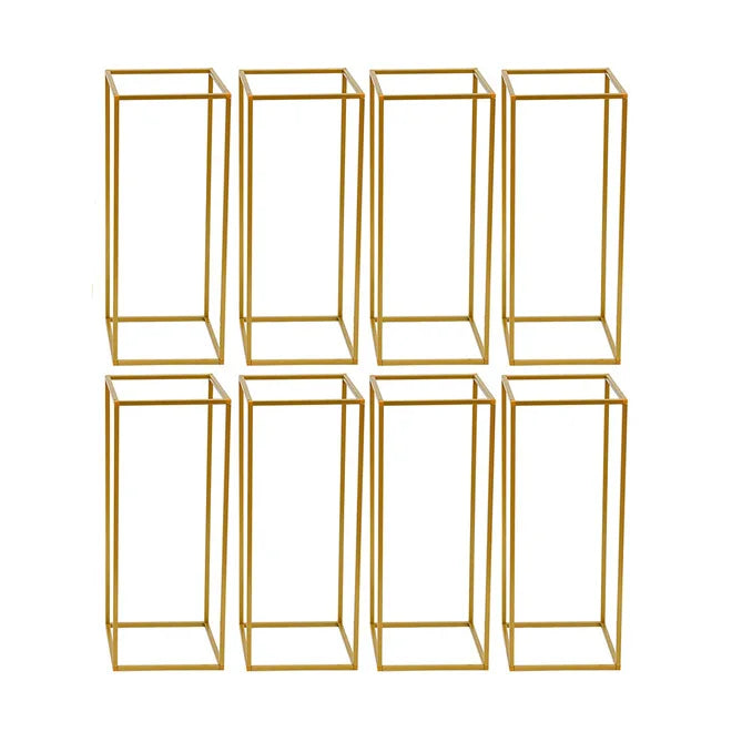 NEW Wedding Flower Stand Metal Vase Column Stand Geometric Centerpiece Vase for Valentine's Day Party Table Decoration Supply