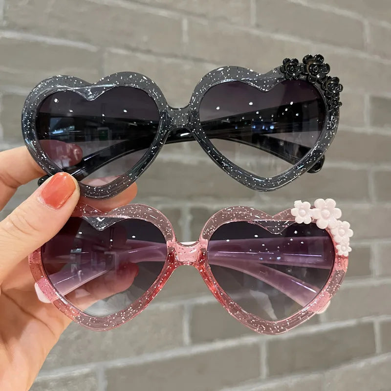 2023 New Fashion Trendy Children's Sunglasses Heart Shape Cute Kids Sunglasses UV400 Boys Girls Sunglasses