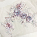 3d Flower Beaded Stones Embroidery Mesh Lace Applique Handcut Fabric LT2715A