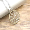 Silver Color Stainless Steel Classic North Viking Pendant Necklace Mens Compass Custom Necklace