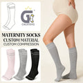 Wholesale Maternity Circulation Socks 15-20 Mmhg Pregnancy Knee High Compression Socks for Women
