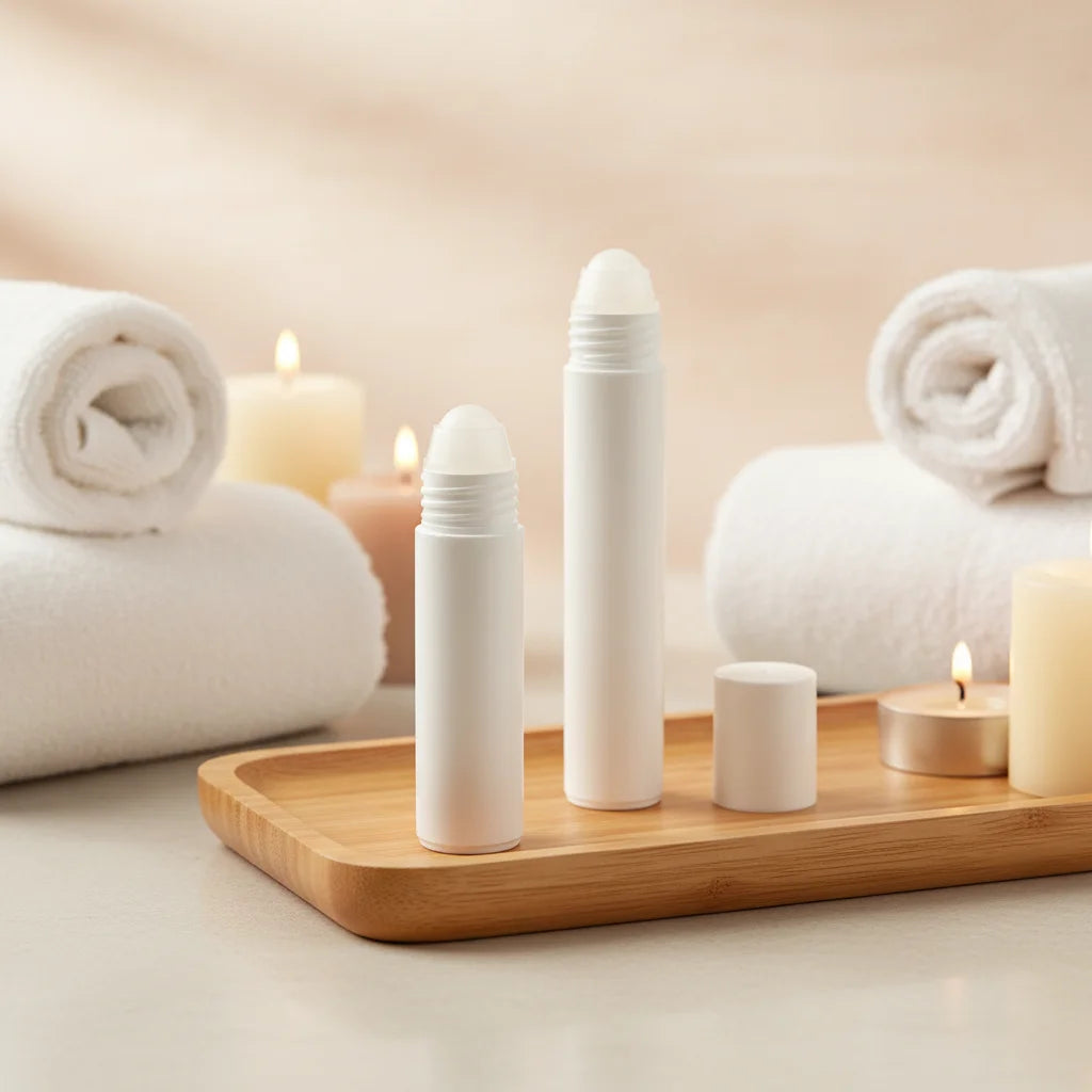 Empty 30ml Refillable Roll on Bottles Plastic Roller Bottle Plastic Rollerball Bottles and Stainless Steel Roller Ball